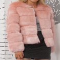 thumbnail image 2 of Long Sleeve Open Front Cropped Jackets for Women with Faux Fur, 2 of 9