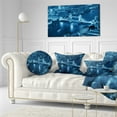 thumbnail image 3 of Designart Blue London Night Aerial View - Cityscape Throw Pillow - 12x20, 3 of 5
