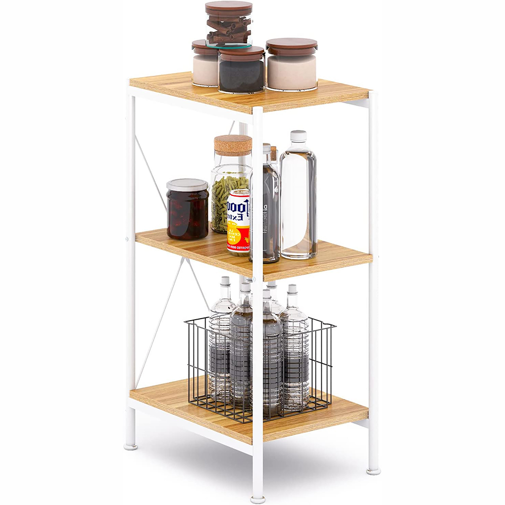 3Tier Storage Shelves Narrow Shelf Metal Shelf Free Standing Shelf