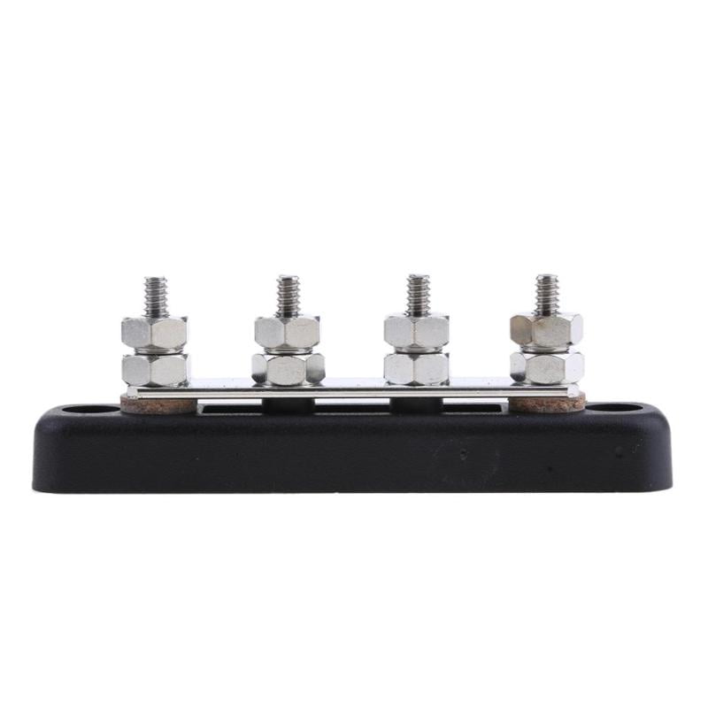 12V/24V 4 WAY POWER DISTRIBUTION BUS BAR 4x8mm STUDS 250A RATED AUTO MARINE BOAT 