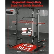 JoanKaren all-in-one Smith Machine with Cable Crossover System,1000 lbs Multifunctional Squat Rack for Home Gym Strength Training