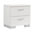 thumbnail image 5 of Pemberly Row 4-Piece Faux Leather Queen Bedroom Set in Glossy White, 5 of 5