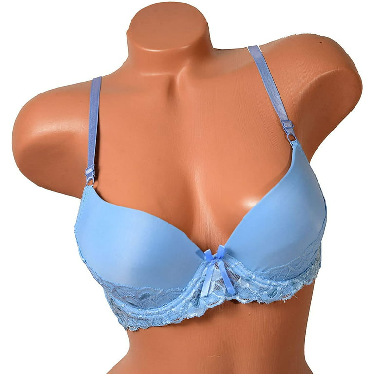 6 Piecec Full Cup Pushup Underwired Push Up Bra B and C Cup (38B) 