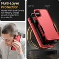 thumbnail image 3 of for Samsung Galaxy A04E Case, [Shockproof] Military Grade Proof Protection [Dropproof] Rugged Protective Heavy Duty Phone Case Cover for Samsung Galaxy A04E (Red), 3 of 15