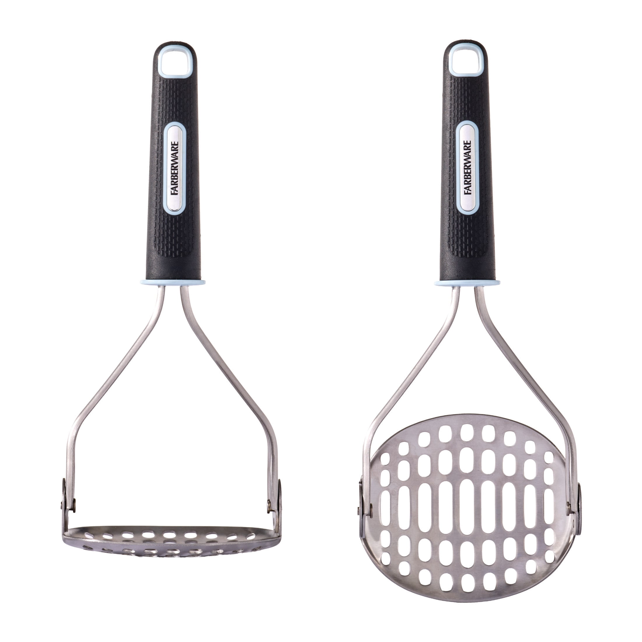 Farberware Soft Grips Space-Saving Folding Stainless Steel Potato/Food Masher Black