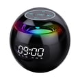 thumbnail image 1 of Miulika Mini Bluetooth Speaker Rechargeable Alarm Clock Subwoofer Black B, 1 of 9