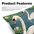 thumbnail image 2 of Swan Pillow Covers Inserts, Decorative Pillows, Throw Pillows with Unique Patterns for Home Décor - Set of 2 in 16x16, 18x18, or 20x20 inches, 2 of 6