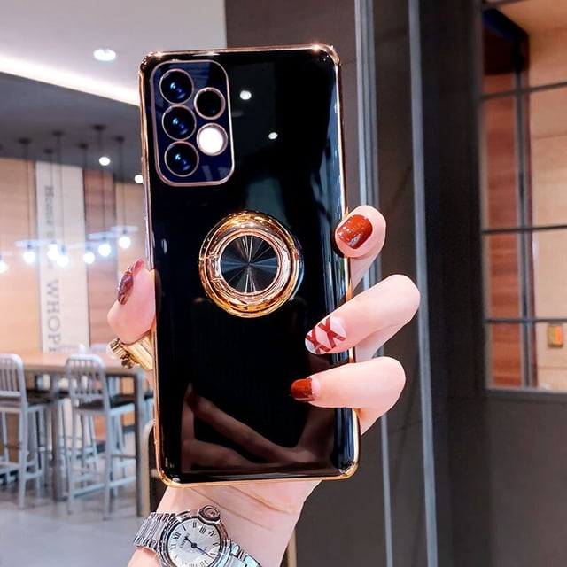 Funda magnética de silicona para Samsung Galaxy A52 A52S 5G A53 S23 S21 S22 Ultra S20 FE Note 20 9 S10 10 Plus A 53, fundas con soporte de anillo Tan Jianjun unisex