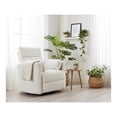 thumbnail image 4 of Pemberly Row Modern Chenille Fabric Swivel Glider Recliner in Ivory, 4 of 8