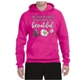 thumbnail image 2 of Wild Bobby, Be Your Own Kind of Beautiful Inspirational, Pop Culture, Unisex Graphic Hoodie Sweatshirt, Fuschia, 2XL, 2 of 3