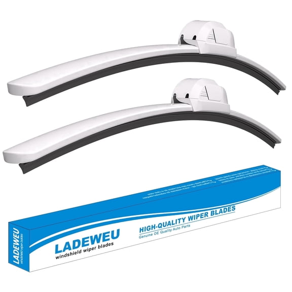 LADEWEU® 22" 22" Front Windshield Wiper Blades Compatible with 1997-2025 Ford F-150 2008-2025 Expedition, All Season Visibility White Wiper Blades (2 Pack)