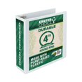 thumbnail image 2 of Earth's Choice Biobased Round Ring View Binder, 3 Rings, 4" Capacity, 11 X 8.5, White | Bundle of 2 Each, 2 of 5