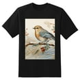 thumbnail image 2 of Plus Size Shirt for Women Black Tops for Women Short Sleeves Shirt for Women Red-Browed Bird 23 T Shirt Crewneck Shirt for Women 2XL, 2 of 5
