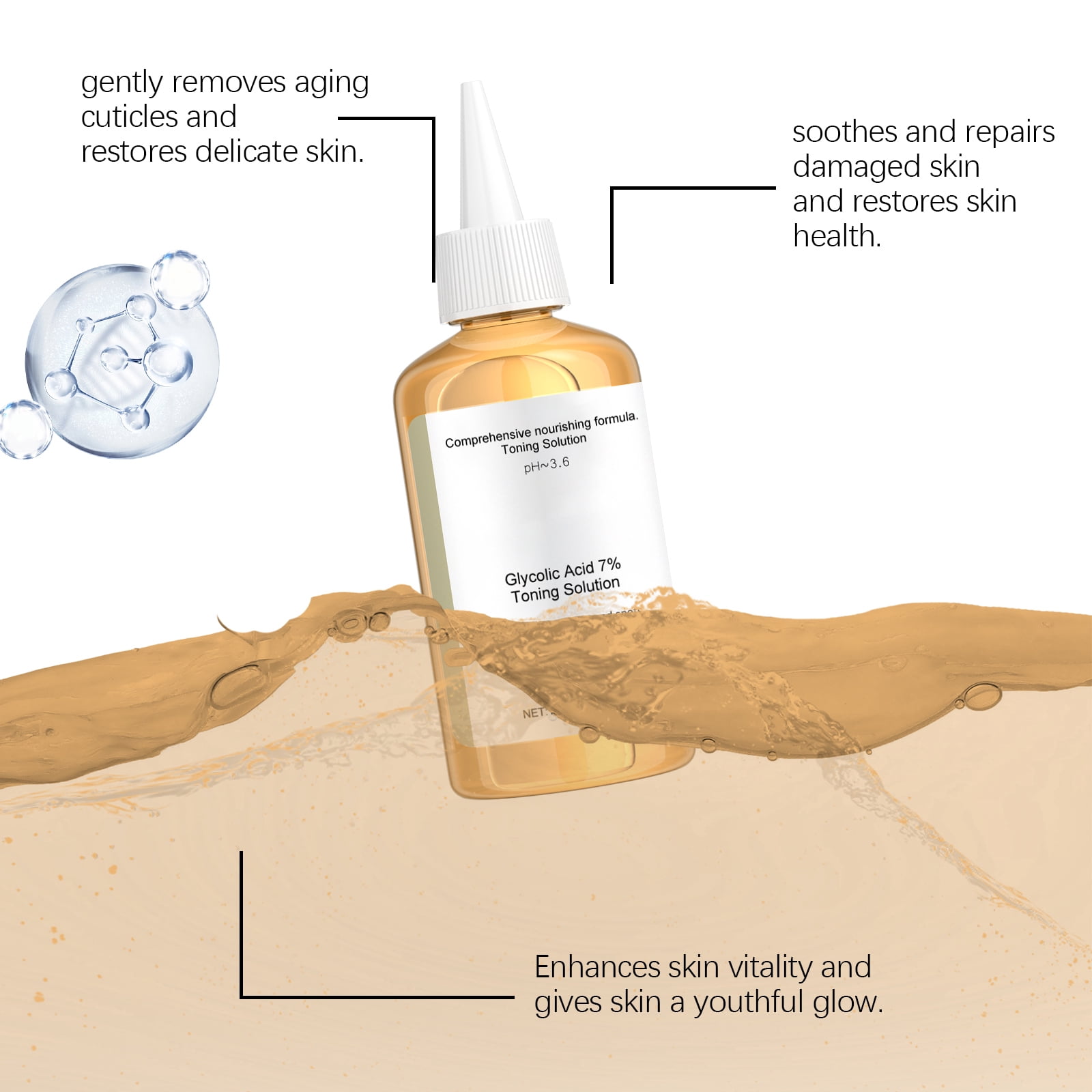 Alvantor Glycolic Acid 7% Facial Toner - Moisturizing, 3.38 fl. oz