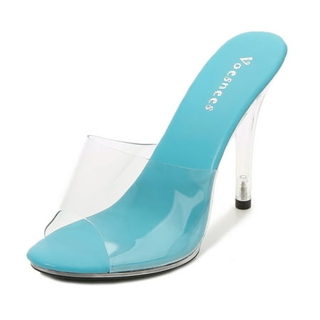 

Cathalem Sandal Heels for Women Fashion Women Sexy High Heels Transparent Sandals Casual Shoes Womens Platform Sandals Blue 8.50