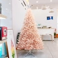 Gymax 6ft Pink Classic Pine Christmas Tree Artificial Hinged Tips (Pink ...