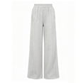 thumbnail image 7 of Kinrui Baggy Sweatpants for Petite Women Elastic Waist Wide Leg Pant Baggy Lounge Comfy Sweat Pants for Teen Girl Junior with Pocket Gray M, 7 of 7