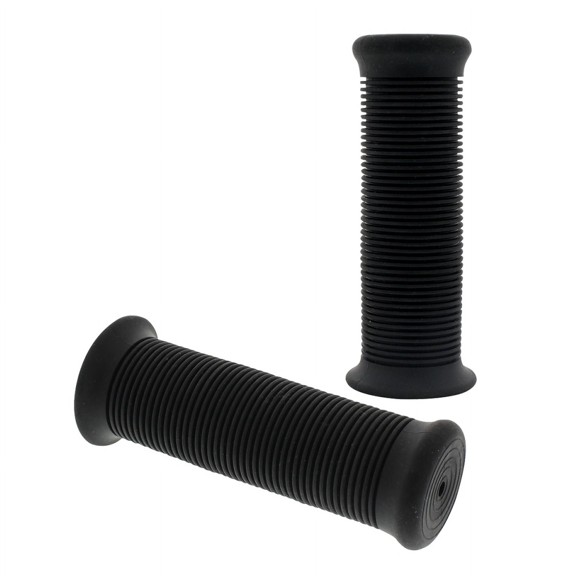 Black Motorcycle Rubber Grip Set - 1/1-1/8 (25/28mm)