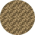 thumbnail image 1 of Ahgly Company Indoor Round Patterned GoldenRod Gold Area Rugs, 7' Round, 1 of 6