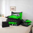 thumbnail image 5 of Feelyou Gaming Controller Kids Twin Bedding Sets 7-Piece, Green Abstract Bedding Comforter Set, Cartoon Video Game Lover Reversible Sheet Sets, Super Cozy Room Decor, 5 of 7
