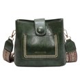 thumbnail image 1 of Bolso Bandolera para Mujer Bolso Tipo Cubo Correa Ancha Bolsos Diarios (verde), 1 of 9