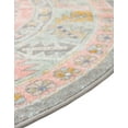 thumbnail image 6 of Unique Loom Whitney Collection Area Rug - Geneva (7' 1" Round Pink/Blue), 6 of 7