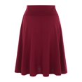 thumbnail image 3 of Landzoo Women's Solid Color Casual High Waist Elastic Half Body Skirt Comfortable Casual Women's Skirt, 3 of 6