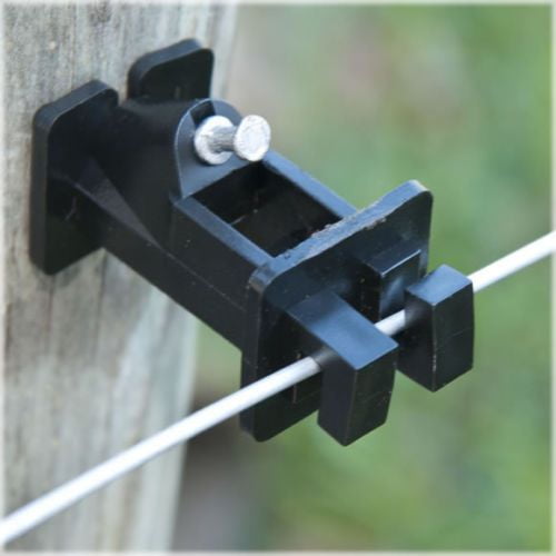 Red Snap'r Wood Post Electric Fence Insulators Black 25 Pack