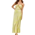 thumbnail image 1 of Txlixc Vestido de mujer sin mangas con pliegues de corbata y rayas de cebra / falda de encaje floral Txlixc moda, 1 of 8