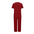 thumbnail image 4 of Soki Scrub Set Women Short Sleeve V-Neck T Shirts Tops Jogger Pants Working Suit, 4 of 6