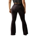 thumbnail image 2 of Women‘s Bootcut Yoga Pants Tummy Control Bootleg Velvet Sweatpants, 2 of 5