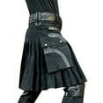thumbnail image 1 of Jupe Plissée Unie Style Écossais Rétro Décontractée pour Hommes, 1 of 6