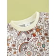 thumbnail image 5 of Franhais Baby Romper, Flower Print Crew Neck Long Sleeve Bodysuit Spring Outfit for Girls, 5 of 8