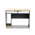 thumbnail image 3 of Baxton Studio Reed Mid-Century Modern 2-Drawer Multicolor Wood Computer Desk, 3 of 5