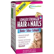 Applied Nutrition Vitamin Supplement Longer Stronger Hair and Nails 60 Soft Gel with Pill Case