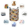 thumbnail image 6 of Balery Cute Cat Round Laundry Basket with Handles Waterproof Freestanding Laundry Hamper for Clothes Toys in the Dorm and Family-Small, 6 of 8