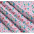 thumbnail image 3 of Soimoi Pink Cotton Cambric Fabric Aster Flower & Dinosaur Kids Decor Fabric Printed Yard 42 Inch Wide, 3 of 7