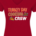 thumbnail image 4 of Inktastic Thanksgiving Turkey Day Cooking Crew with Turkey and Pumpkin Pie Women's V-Neck T-Shirt, 4 of 5