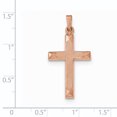 thumbnail image 2 of 14K Or Rose Texturé and Poli Croix Latine Pendentif, 2 of 2