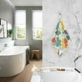 thumbnail image 2 of Yayeee 2 Pack Hand Towels for Bathroom 100% Cotton 16" x 28" Soft Absorbent Kitchen Towel, Beige Clover Pattern, 2 of 7