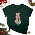 thumbnail image 2 of Jinhomg Womens Funny Christmas Shirts 2025 Novelty Snowman Graphic Xmas Tops Fall Winter Comfy Short Sleeve Round Neck Holiday Tees Prime Green S, 2 of 6