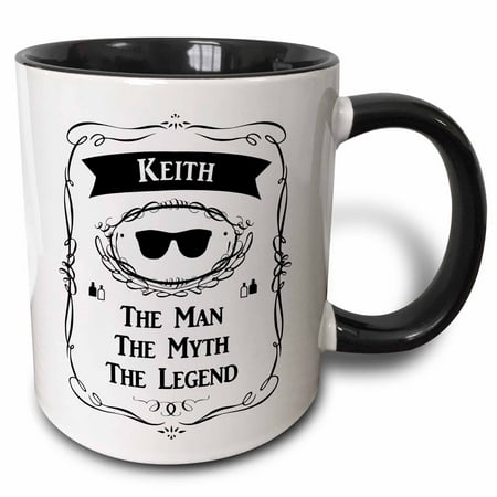 Getting Personal Gifts (3dRose Keith - The Man The Myth The Legend - personal name personalized gift - Two Tone Black Mug,)