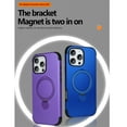 thumbnail image 3 of for iPhone 15 Pro Max Case, Ultra Slim Lightweight PC Cover with 360° Rotating Magnetic Ring Kickstand, Luxury Shockproof Anti-Scratch Drop Protective Skin-Friendly Phone Cover, Gray, 3 of 9