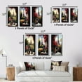 thumbnail image 4 of Designart "Savoring Red Wine by the Eiffel Tower in Paris I" French Landscape Framed Wall Art Set Of 3 - Red Landscape French Frame Canvas Set For Living Room Decor, 4 of 6