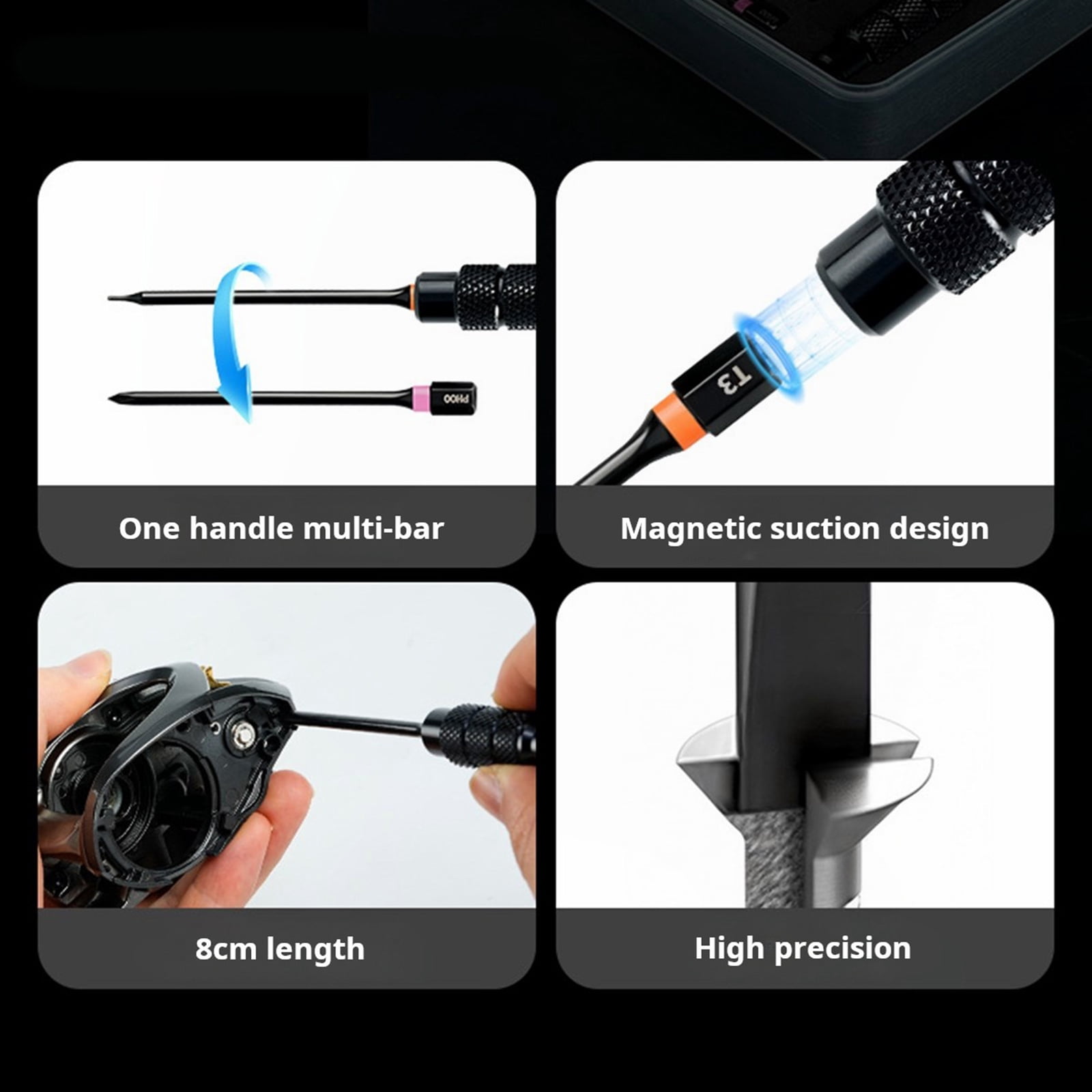 Screwdriver Set For Fishing Reel Features Rustproof Alloy Steel Construction And Rotating Handle