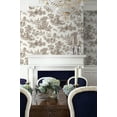 thumbnail image 4 of NextWall Sable Brown Chateau Toile Peel and Stick Wallpaper, 4 of 8