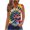 Multicolor, variant on Giftesty Tank Tops for Women Printed V-neck Sports Tops for Outer Wear Bottoming Slim Sleeveless Tops