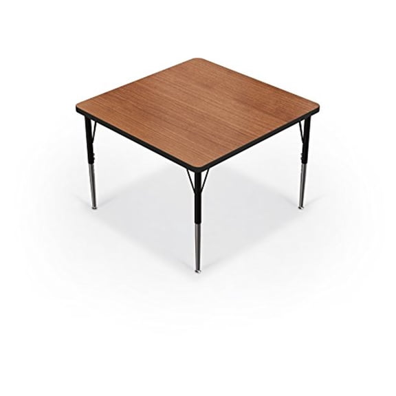 Activity Table - 36" Square - Gray Nebula Top Surface - Black Edgeband