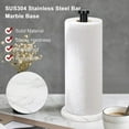 thumbnail image 4 of CZQ Standing Paper Towel Holder, Kitchen Paper Towel Tissue Holder- for Bathroom Kitchen Countertop, Standard or Jumbo-Sized Roll Paper (with Marble Base,Black), 4 of 8