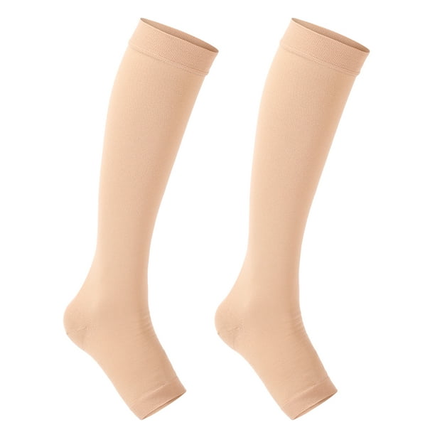 Ailaka Zipper 20-30 mmHg Compression Socks for Women & Men, Knee High Open  Toe : : Health & Personal Care